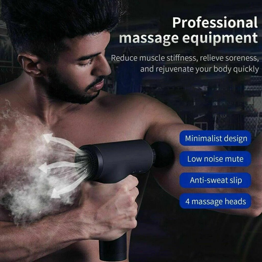 Massage Gun, Deep Tissue Muscle Handheld Percussion Massager For Body, Back And Neck Relaxation, Compact Elegant Design, Holiday Gift