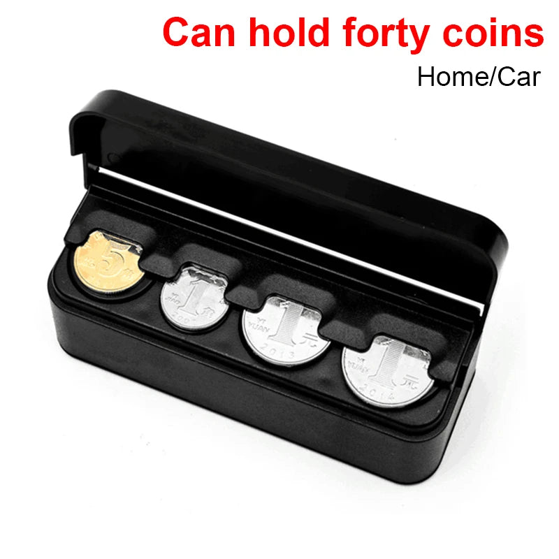 Coins Storage Box | Coins Organizer Plastic Holder | Car Interior Accessories