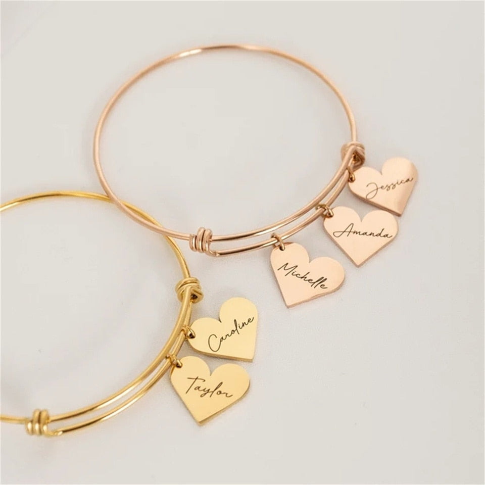 Personalized Heart Bracelet (Up to Six Names) XPrice Shop