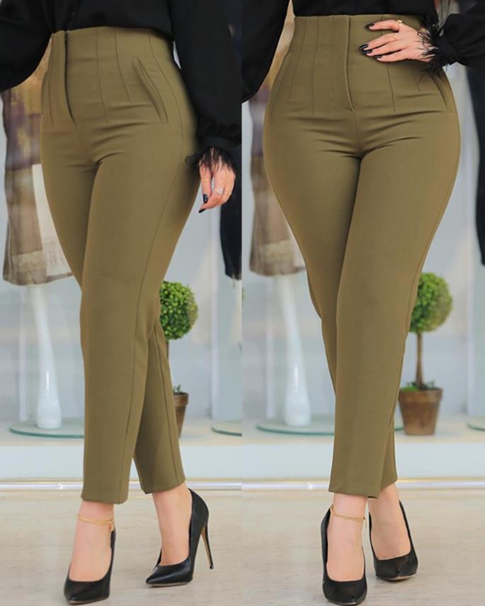 Pants for Woman 2023 Business Office Lady Black High Waist Cropped Elegant Work Pants All-Match Female Trousers XPrice Shop