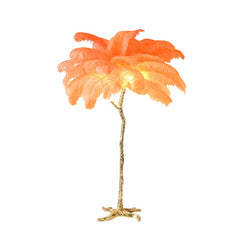 Ostrich Feather LED Copper Floor Lamp TOPAZ.PK