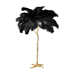 Ostrich Feather LED Copper Floor Lamp TOPAZ.PK