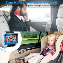 Car Headrest Mount Silicon Holder - 2 Pack Universal Tablet Holder for Car Kids Tablets Car Mount