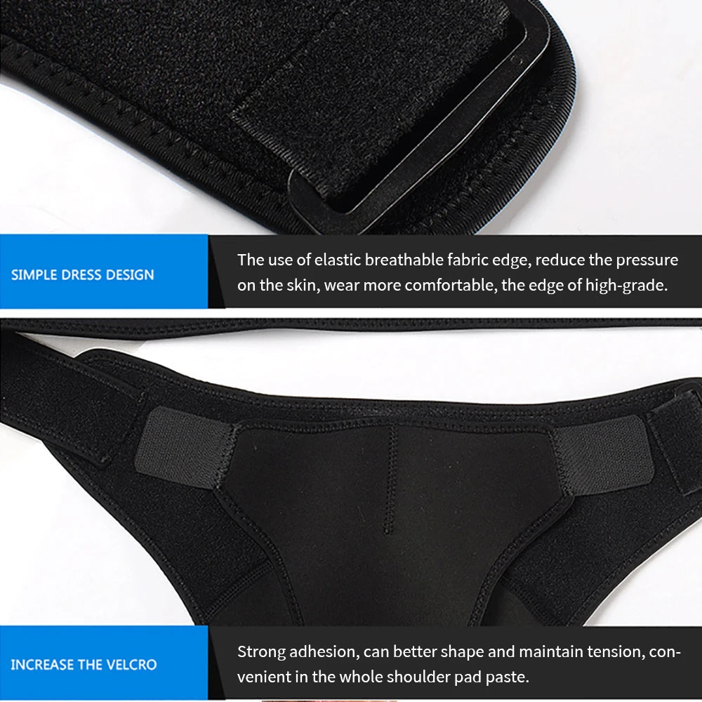 Adjustable Breathable Shoulder Support Brace Strap Sport Gym Stretch Bandage for Men Women