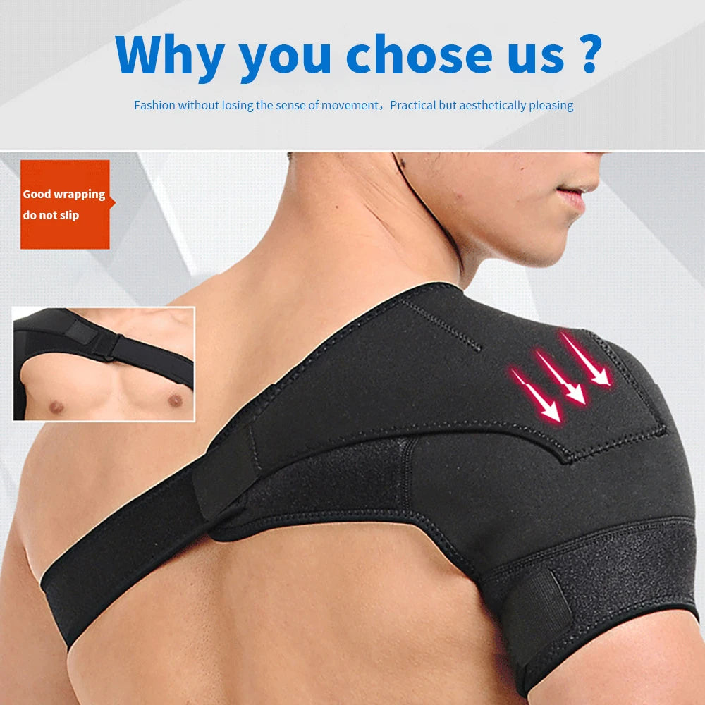 Adjustable Breathable Shoulder Support Brace Strap Sport Gym Stretch Bandage for Men Women