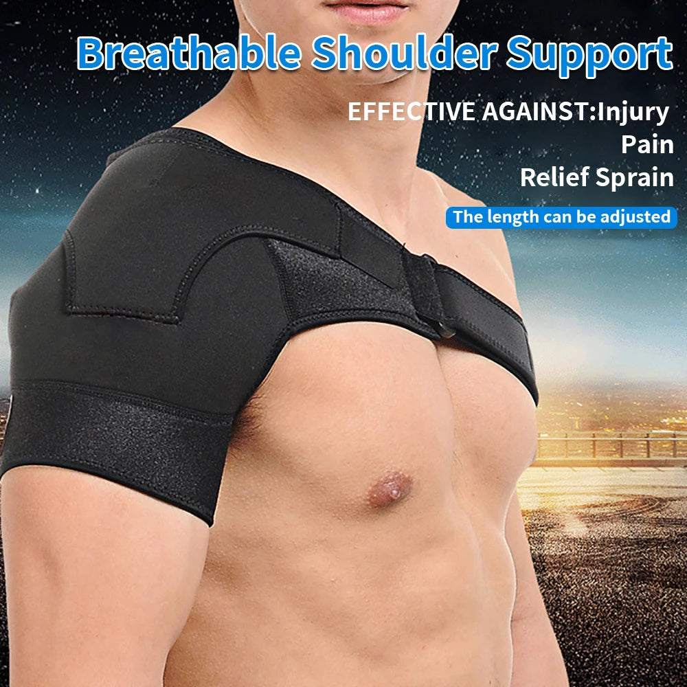 Adjustable Breathable Shoulder Support Brace Strap Sport Gym Stretch Bandage for Men Women